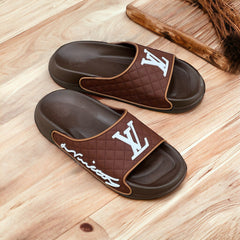 Medicated Brown L-V Soft Sole Slides LS-441